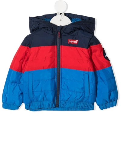 Levi's Babies' Colour-block Hooded Jacket In Blue