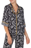 Room Service 3/4 Sleeve Pajama Top In Small Floral