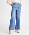 ANN TAYLOR PETITE SCULPTING POCKET TROUSER HIGH RISE JEANS IN MEDIUM VINTAGE INDIGO WASH,549549