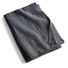 Ralph Lauren Cable Cashmere Throw Blanket In Modern Charcoal