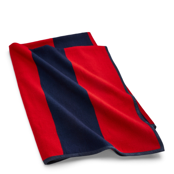Ralph Lauren Simone Throw Blanket In Red And Navy ModeSens