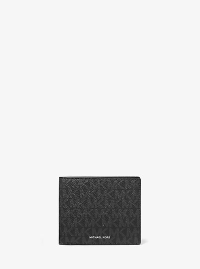 Michael Kors Cooper Logo Billfold Wallet With Coin Pouch In Black