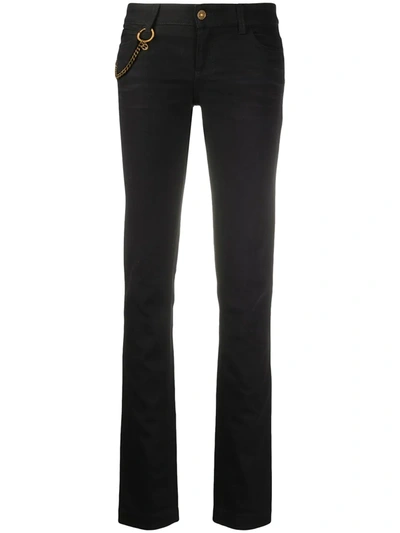 Gucci Gg Chain Detail Skinny Jeans In Black