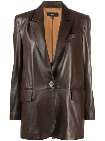 Arma Matte Single-breasted Blazer In Brown