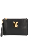 MOSCHINO LOGO APPLIQUÉ CLUTCH