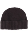 Drumohr Rass Cashmere Beanie In Brown