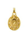 Elizabeth Locke Crane 19k Yellow Gold & Diamond Pendant