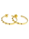 Elizabeth Locke Hammered 19k Yellow Gold & Diamond Ribbon Hoop Earrings