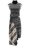 MARINE SERRE MIDI KNITTED DRESS