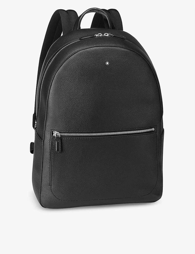 Montblanc Men's Meisterstuck Medium Soft Grain Leather Backpack In Black