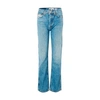 Re/done High Rise Loose Straight Leg Jeans In Worn Blue