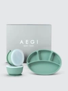 Aegi New York - Verified Partner Silicone Suction Gift Set - Without/lid In Green