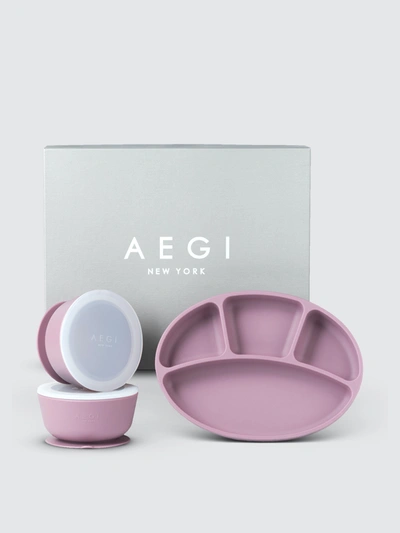 Aegi New York - Verified Partner Silicone Suction Gift Set - Without/lid In Purple