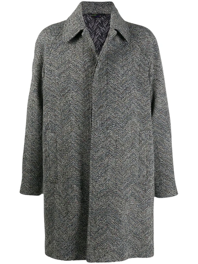 Missoni Single-breasted Wool Coat In Black