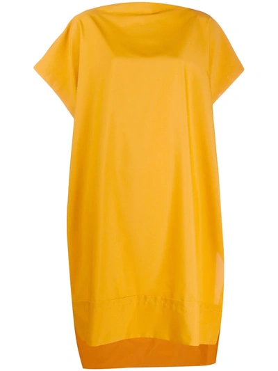 Issey Miyake Flat Square Dress In Yellow