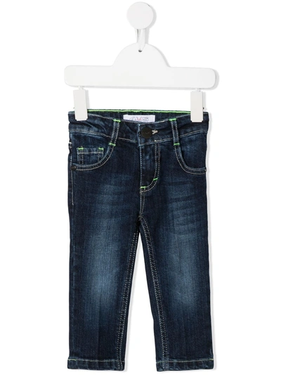 Cesare Paciotti 4us Babies' Faded Denim Jeans In 蓝色