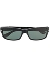 Persol Rectangular Frame Sunglasses In Black