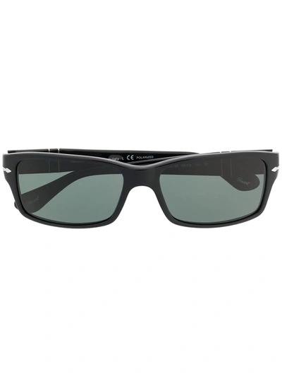 Persol Rectangular Frame Sunglasses In Black