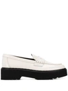 TOD'S PLATFORM LEATHER PENY LOAFERS