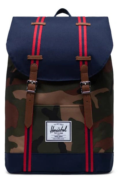 Herschel Supply Co Retreat Backpack In Woodland Camo/peacoat/tan