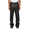 OFF-WHITE BLACK LEATHER FORMAL PANTS