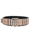 BURBERRY CINTURA REVERSIBILE TB PLAQUE,11534524