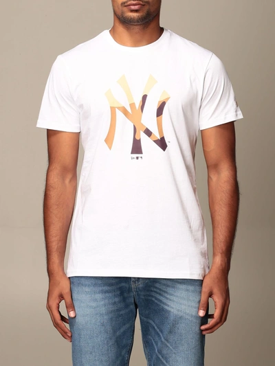 New Era T-shirt With Ny Print In White