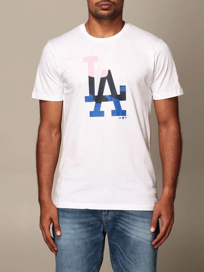 New Era T-shirt With La Logo In White