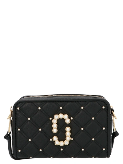 Marc Jacobs The Quilted Softshot With Pearls The Softshot 21 In Black