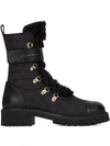 GIUSEPPE ZANOTTI QUILTED COMBAT BOOTS