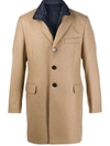 FAY LAYERED SINGLE-BREASTED COAT