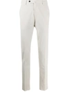 Pt01 Buttoned Straight Leg Trousers In Neutrals