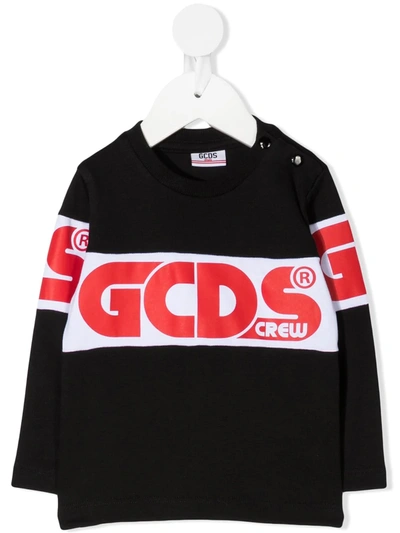 Gcds Babies' Logo-print T-shirt In Black