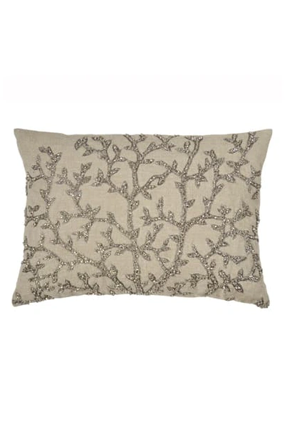 Michael Aram Tree Of Life Beaded Accent Pillow In Silver
