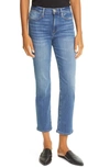 Frame Le High Straight Leg Jeans In Cascade Blue