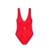 TORY BURCH MILLER PLUNGE ONE-PIECE SWIMSUIT,192485548655