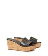 Tory Burch Ines Wedge Slide In Perfect Black/silver