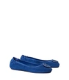 Tory Burch Minnie Reiseballerina Aus Wildleder In Bermuda