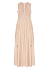 RED VALENTINO NUDE LEATHER DRESS,0F04285E-B902-A4DC-9710-2D607EFAD281