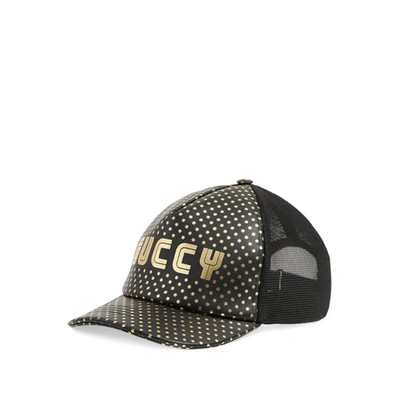 Gucci 2018 Logo Leather Baseball Cap In Black