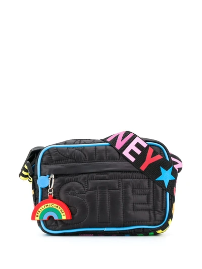 Stella Mccartney Kids' Logo-quilted Belt Bag In Black