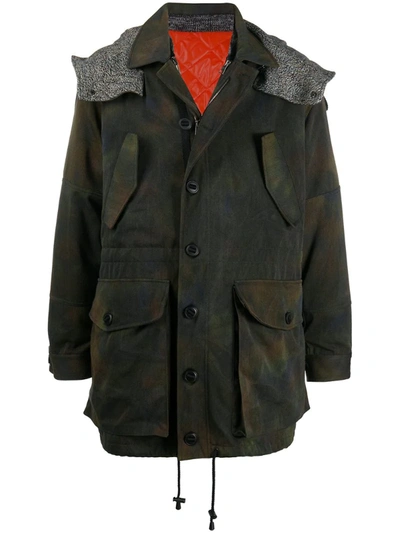 Missoni Camouflage Hooded Parka In Green