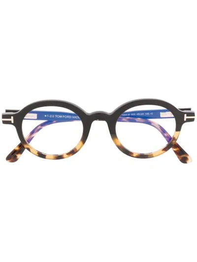 Tom Ford Round-frame Glasses In Black