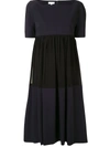 Delpozo Colour-block Midi Dress In Blue