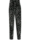 RED VALENTINO BUTTERFLY PRINT TROUSERS