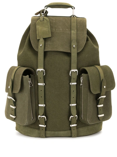 Readymade Utility-style Canvas Backpack In Green