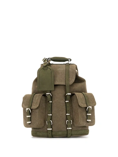 Readymade Military Cargo Backpack In Green