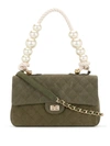 READYMADE PEARL-EMBELLISHED QUILTED SHOULDER BAG