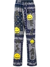 READYMADE PAISLEY-PRINT SMILEY FACE TROUSERS