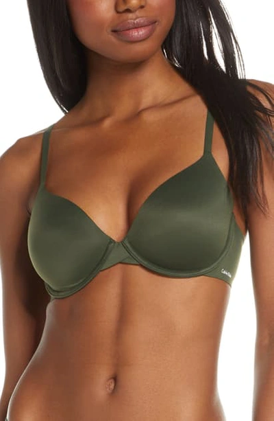 Calvin Klein Perfectly Fit Modern Underwire T-shirt Bra In Cinder Dust